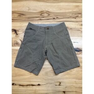 Kuhl Shorts Mens 30 Tan Trail Hiking Outdoor Utility Multi Pocket Zip